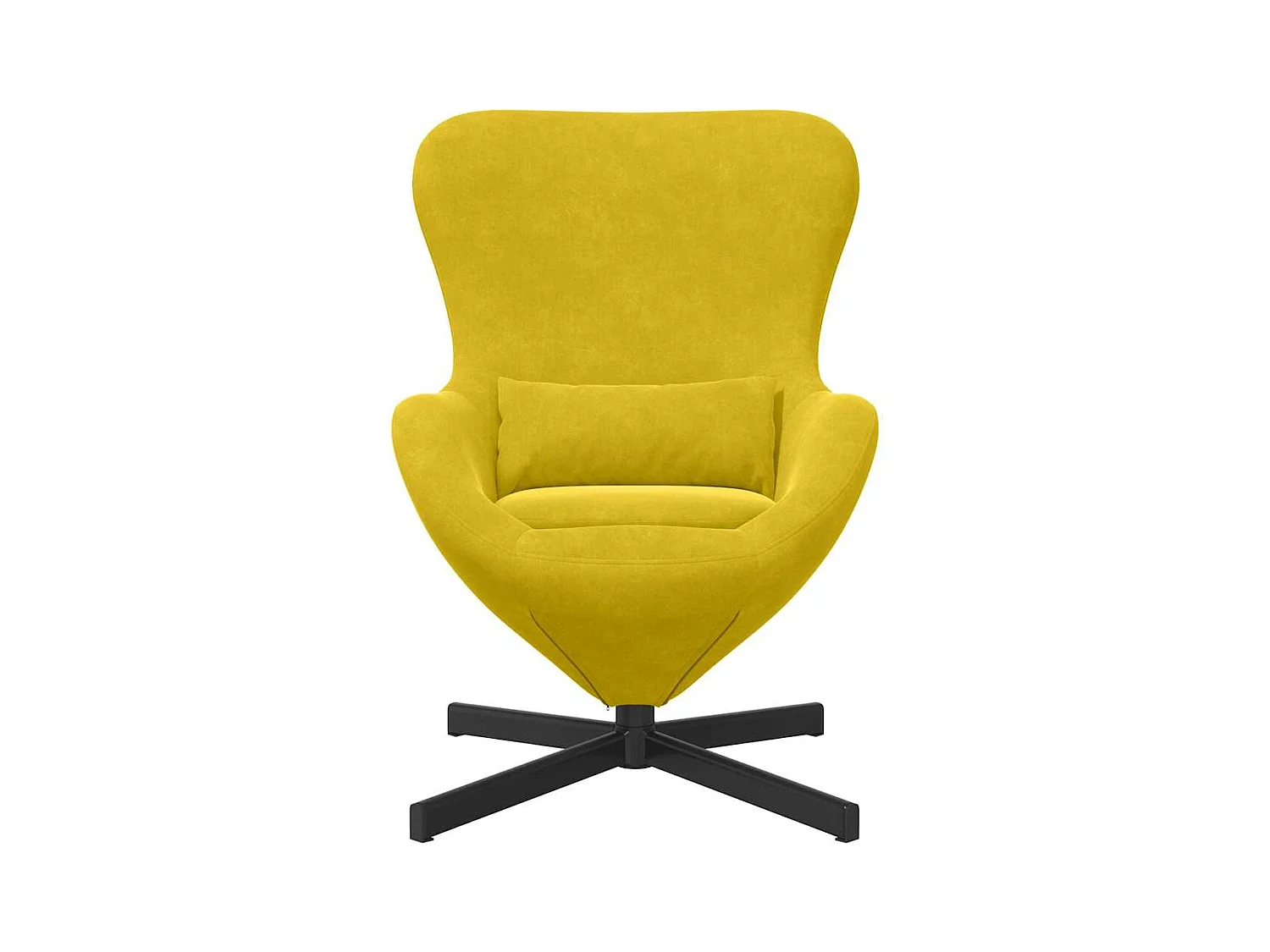 Sillón de relax | Sillón huevo Amarillo 63x73x90 cm Terciopelo SHL3510