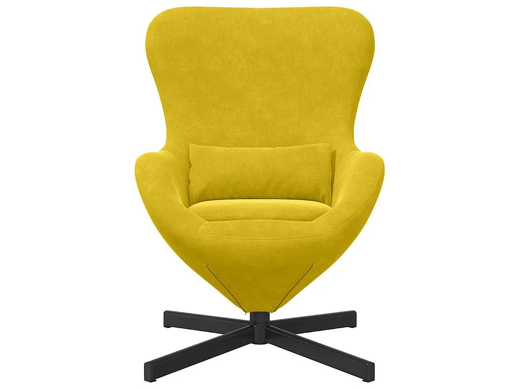 Sillón de relax | Sillón huevo Amarillo 63x73x90 cm Terciopelo SHL3510