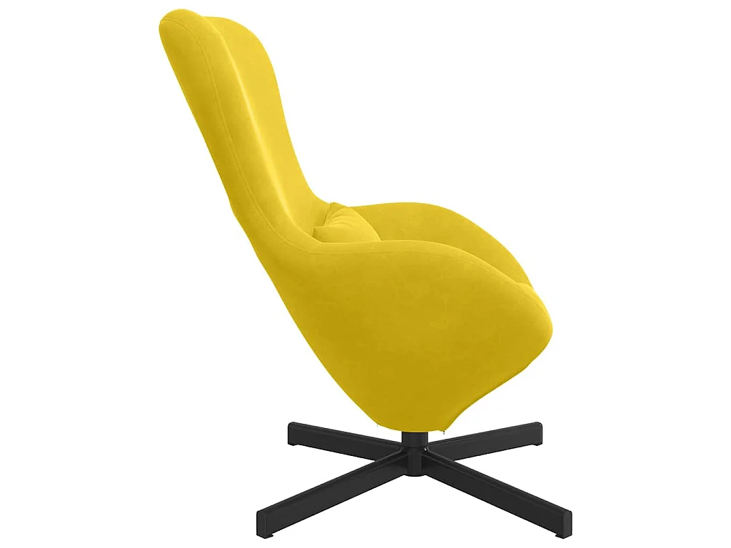 Sillón de relax | Sillón huevo Amarillo 63x73x90 cm Terciopelo SHL3510