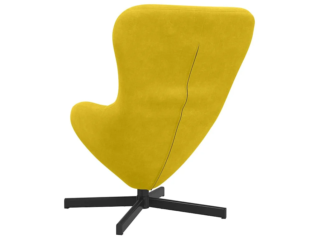 Sillón de relax | Sillón huevo Amarillo 63x73x90 cm Terciopelo SHL3510