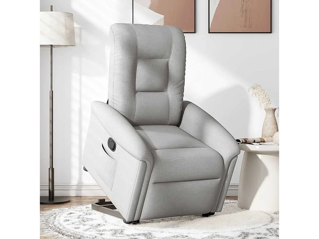 Fauteuil inclinable-Chaise de relax-Fauteuil TV gris nuage tissu SHL1127