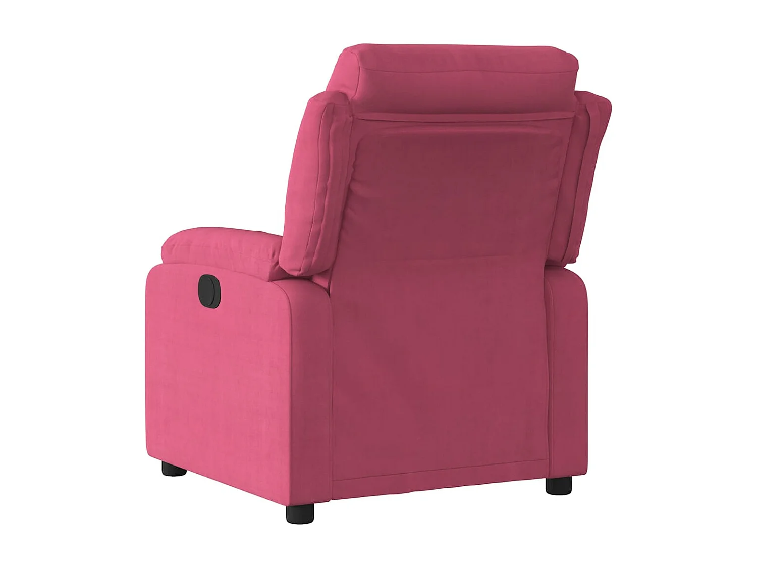 Fauteuil inclinable électrique-Chaise de relax-Fauteuil salon rouge bordeaux velours SHL3739