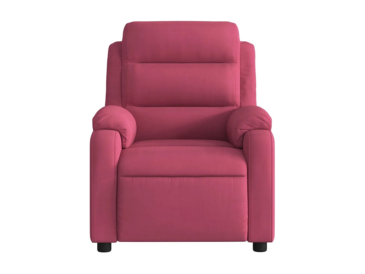 Fauteuil inclinable électrique-Chaise de relax-Fauteuil salon rouge bordeaux velours SHL3739