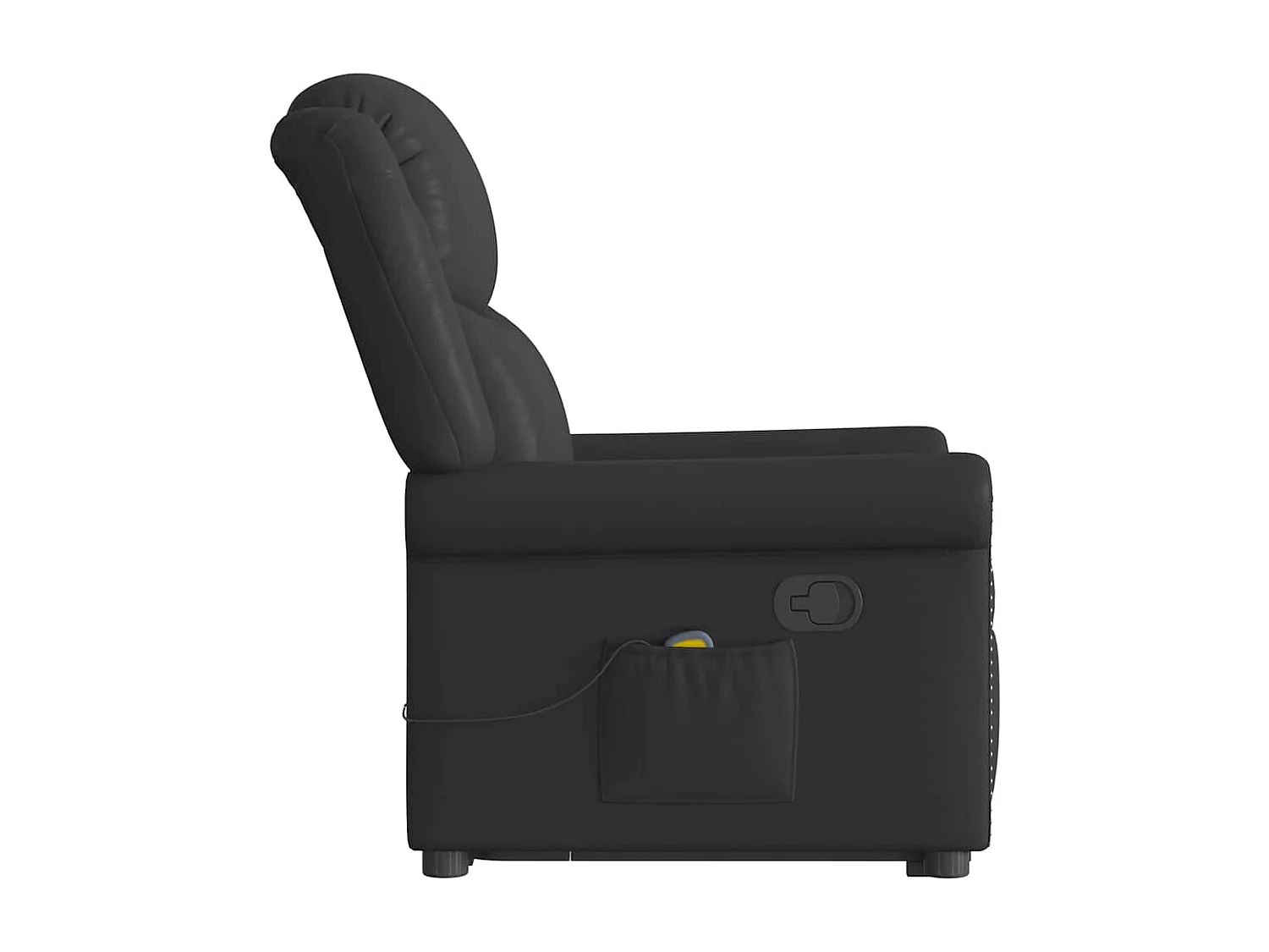 Fauteuil inclinable-Chaise de relax-Fauteuil de Massage noir brillant similicuir SHL1290