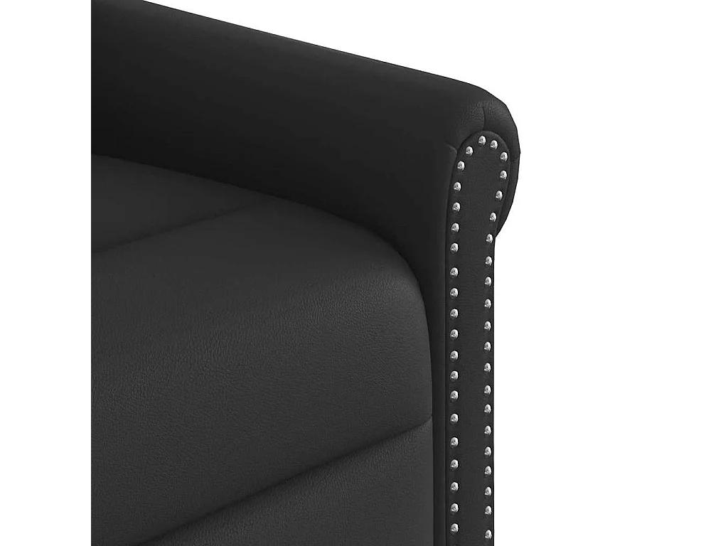 Fauteuil inclinable-Chaise de relax-Fauteuil de Massage noir brillant similicuir SHL1290