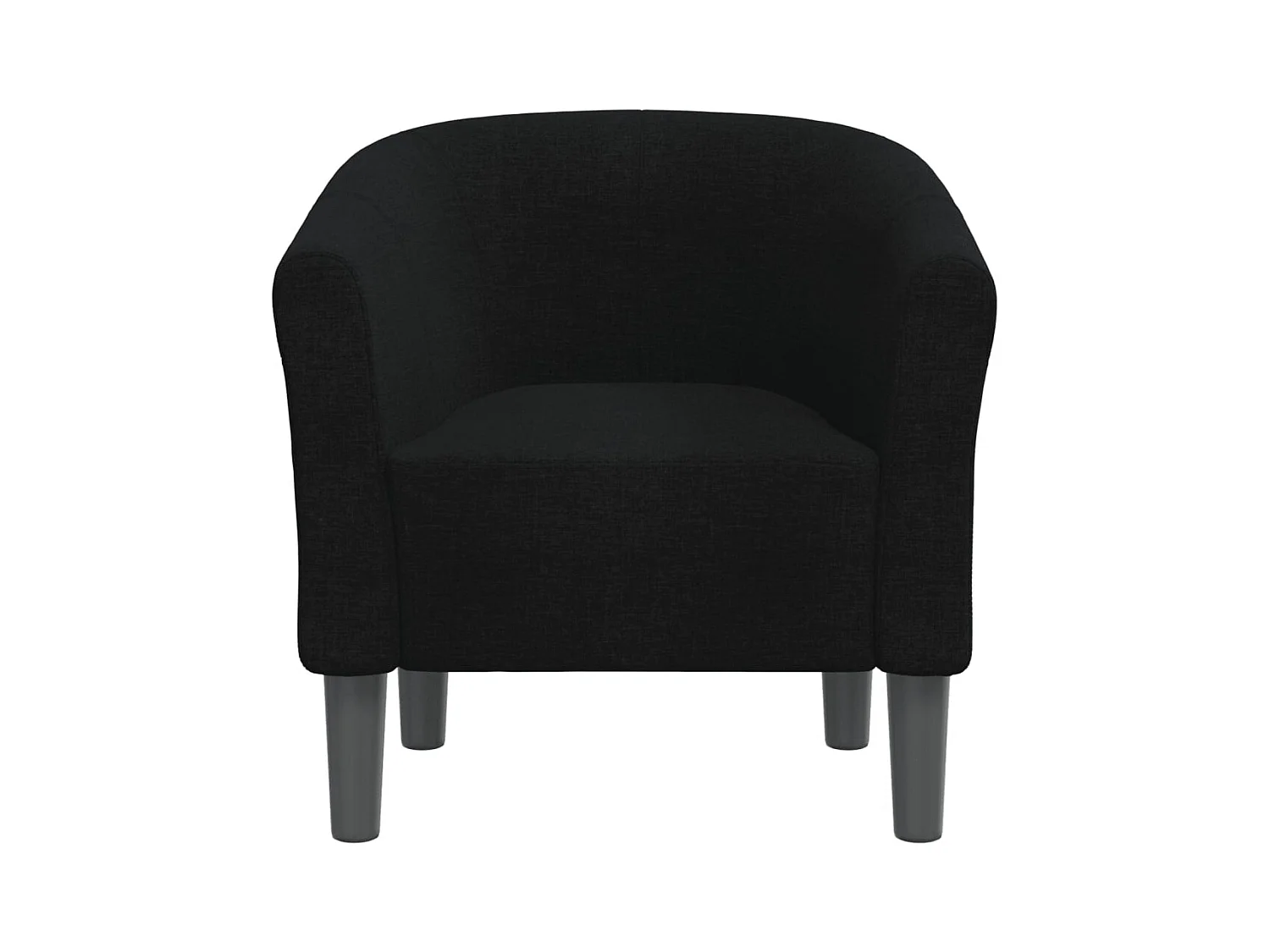 Fauteuil de Salon-Chaise cabriolet noir tissu SHL2857