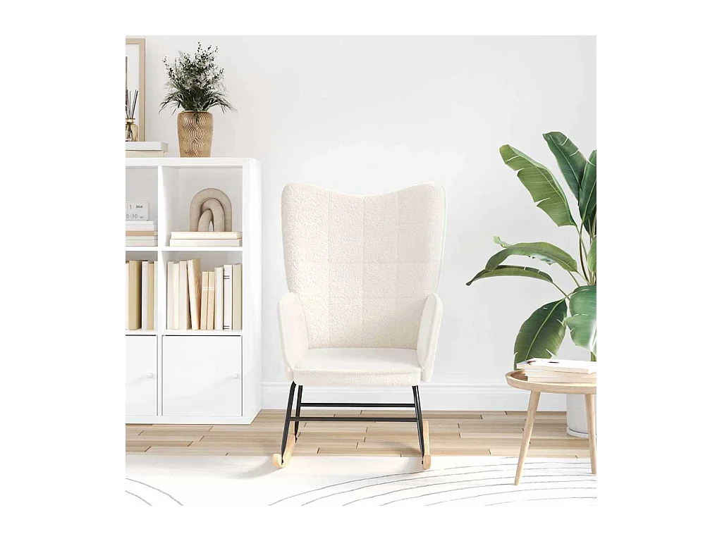 Sillón de relax | Silla Relax | Sillón de salón Crema 61x78x98 cm tela SHL4003