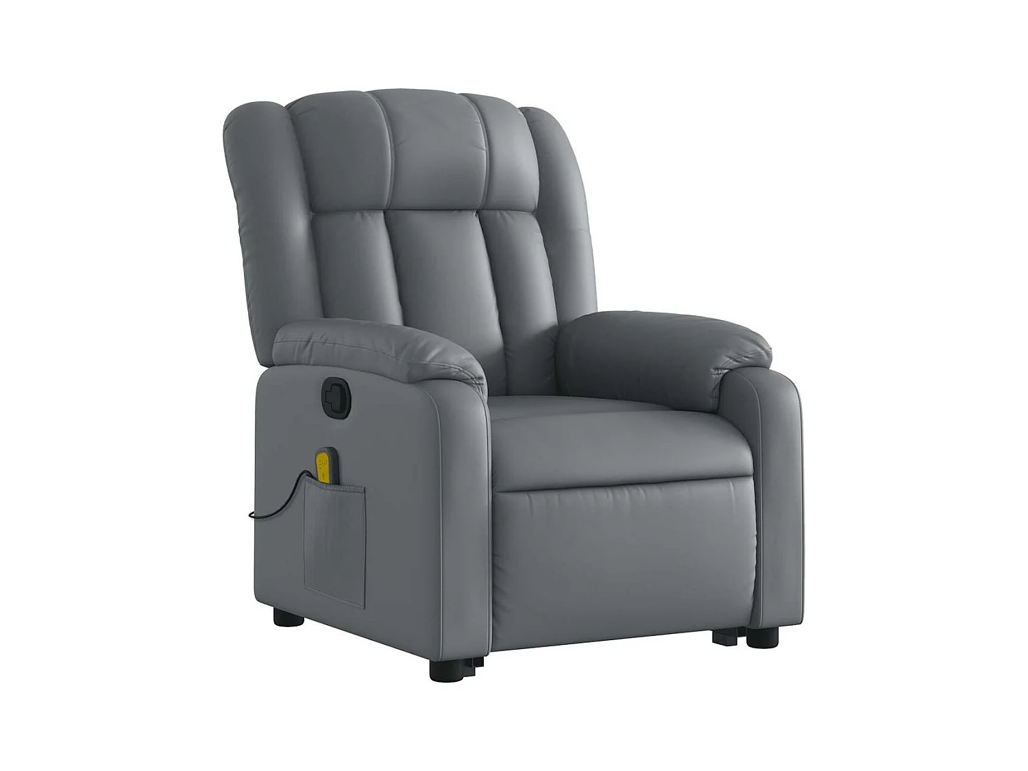 Sillón de relax | Sillón reclinable de masaje de pie cuero artificial gris SHL3704