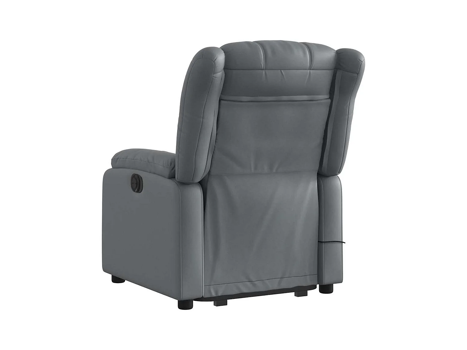 Sillón de relax | Sillón reclinable de masaje de pie cuero artificial gris SHL3704