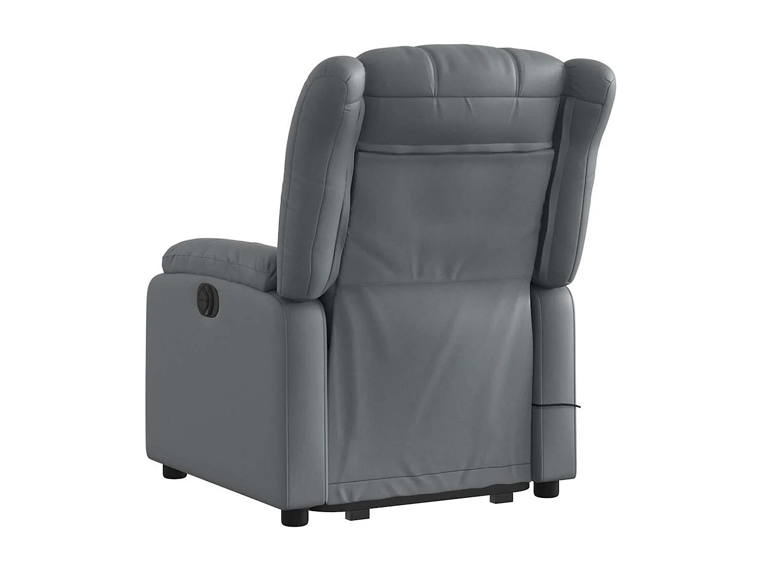 Sillón de relax | Sillón reclinable de masaje de pie cuero artificial gris SHL3704