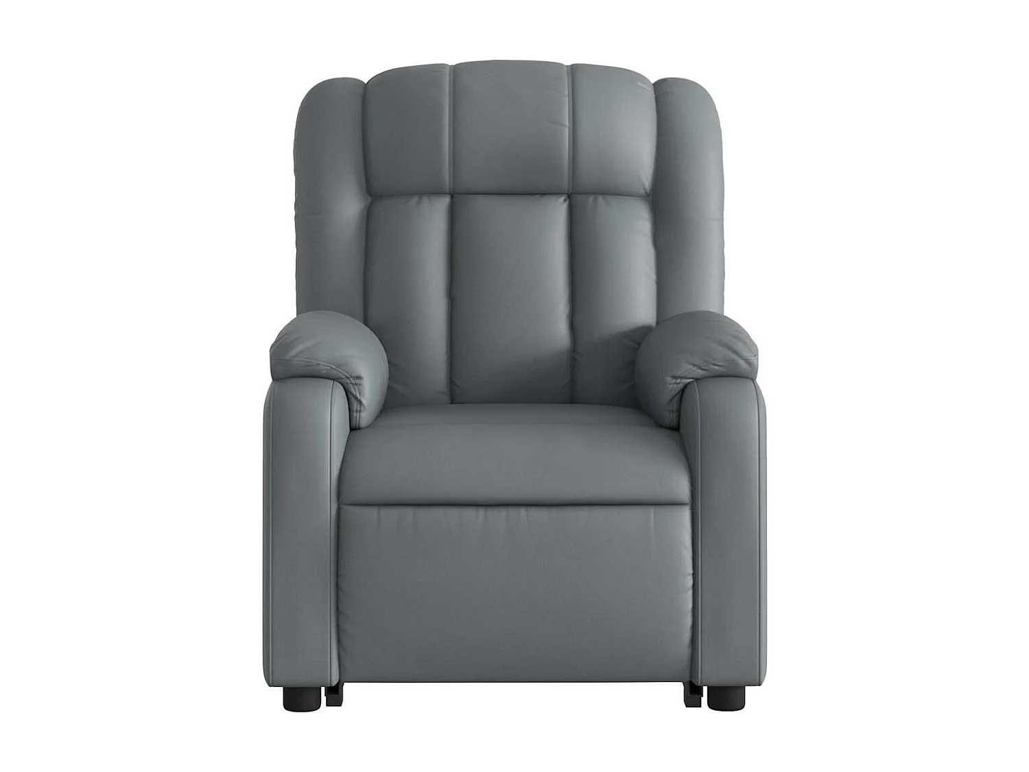 Sillón de relax | Sillón reclinable de masaje de pie cuero artificial gris SHL3704