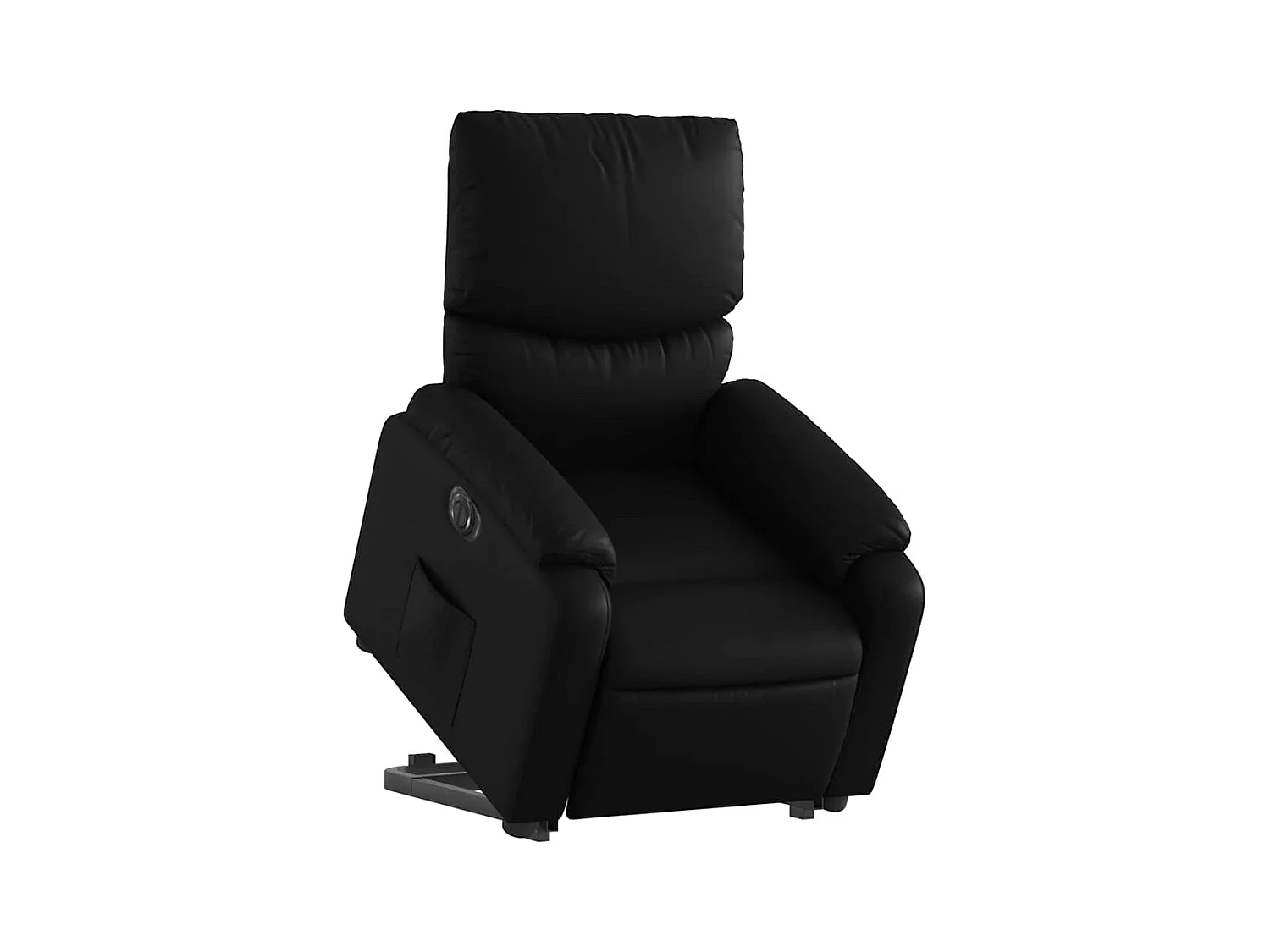 Fauteuil inclinable électrique-Chaise de relax-Fauteuil salon noir similicuir SHL5425