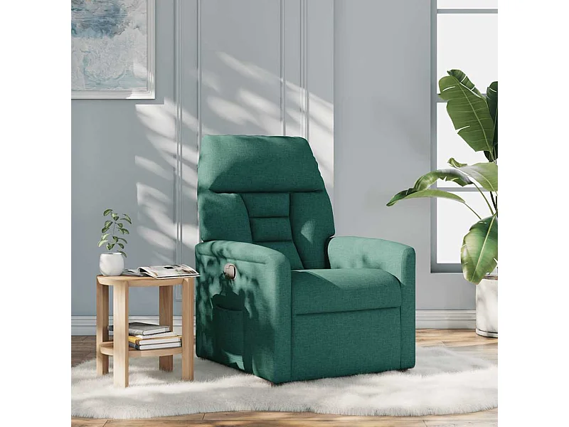 Sillón de relax | Silla | Sillón reclinable de tela verde oscuro SHL4705