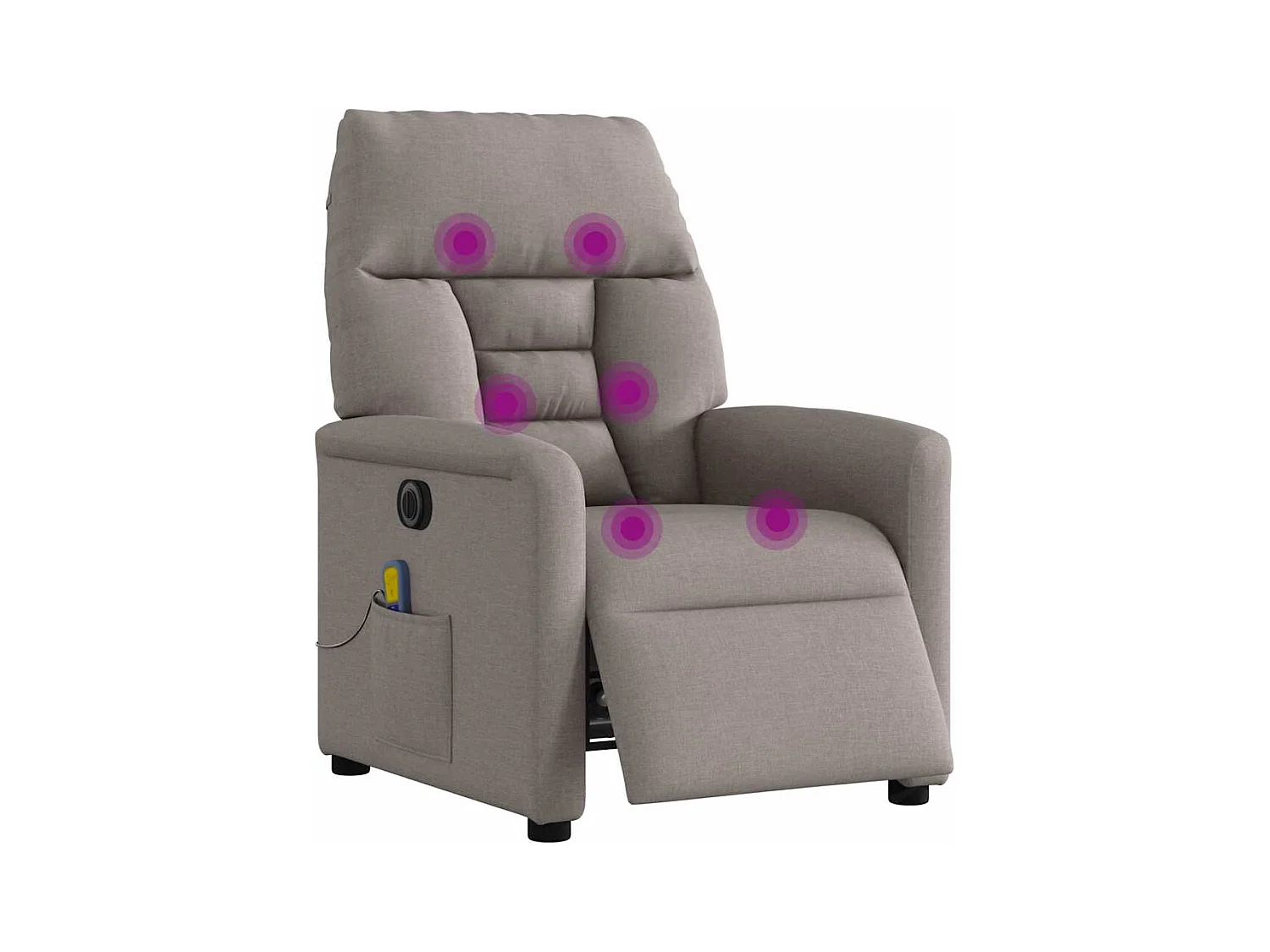 Sillón de relax | Sillón reclinable de masaje eléctrico tela gris taupe SHL2137