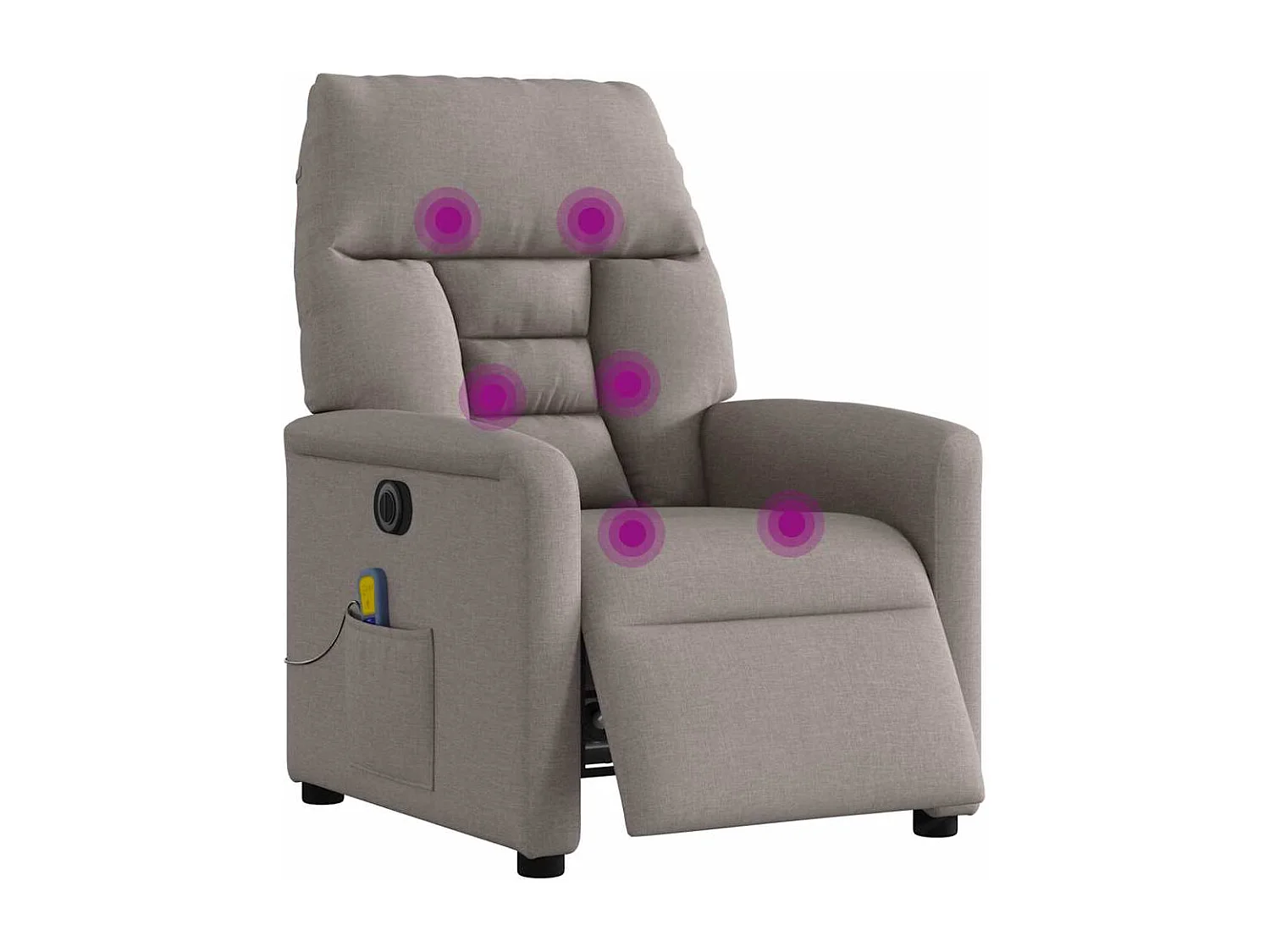 Fauteuil inclinable électrique-Fauteuil de massage de Salon Taupe Tissu SHL1301
