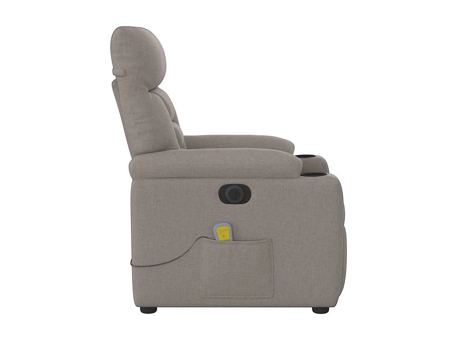 Fauteuil inclinable électrique-Fauteuil de massage de Salon Taupe Tissu SHL1301