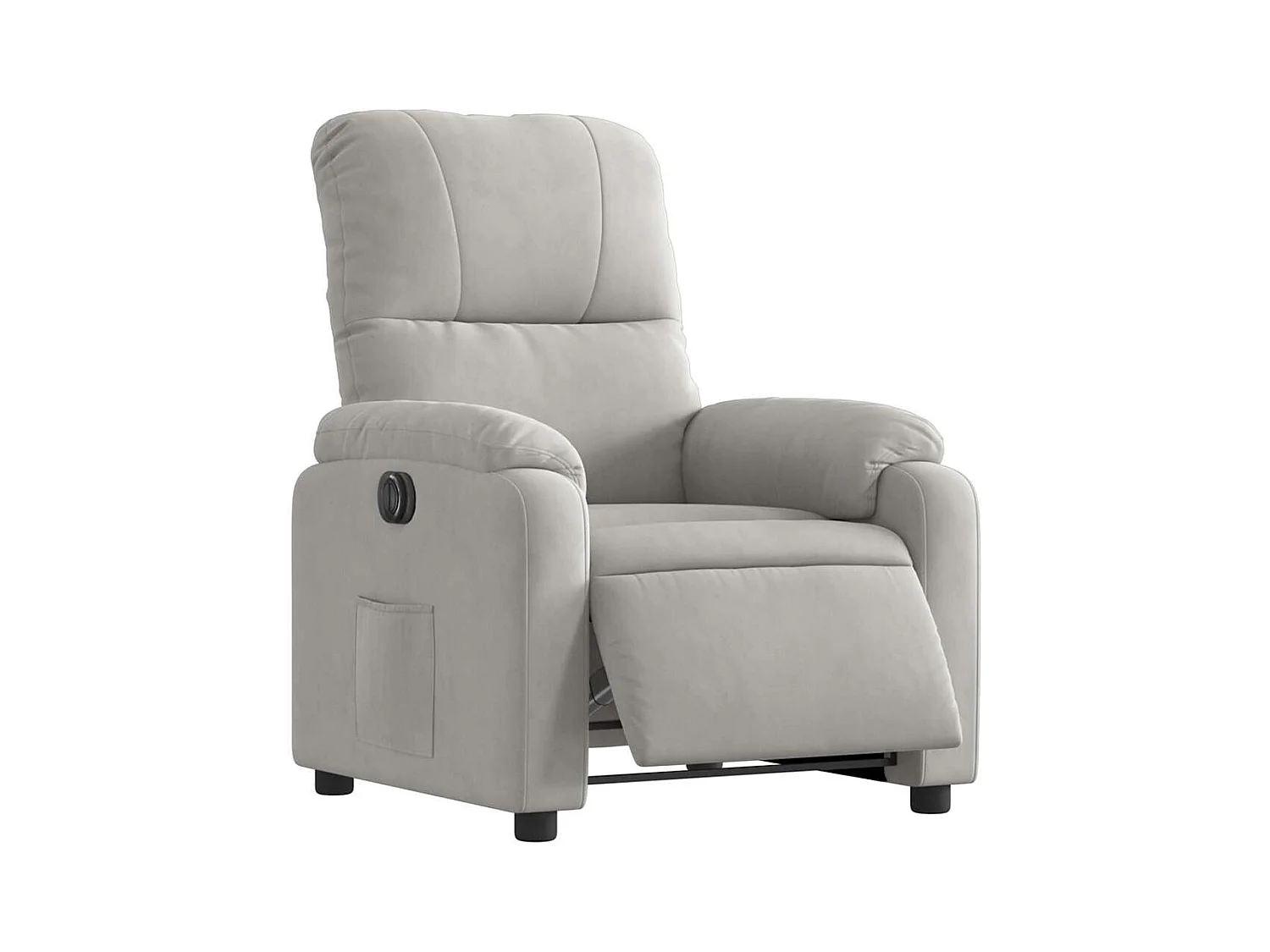 Sillón de relax | Silla | Sillón reclinable eléctrico tela de microfibra gris claro SHL7386