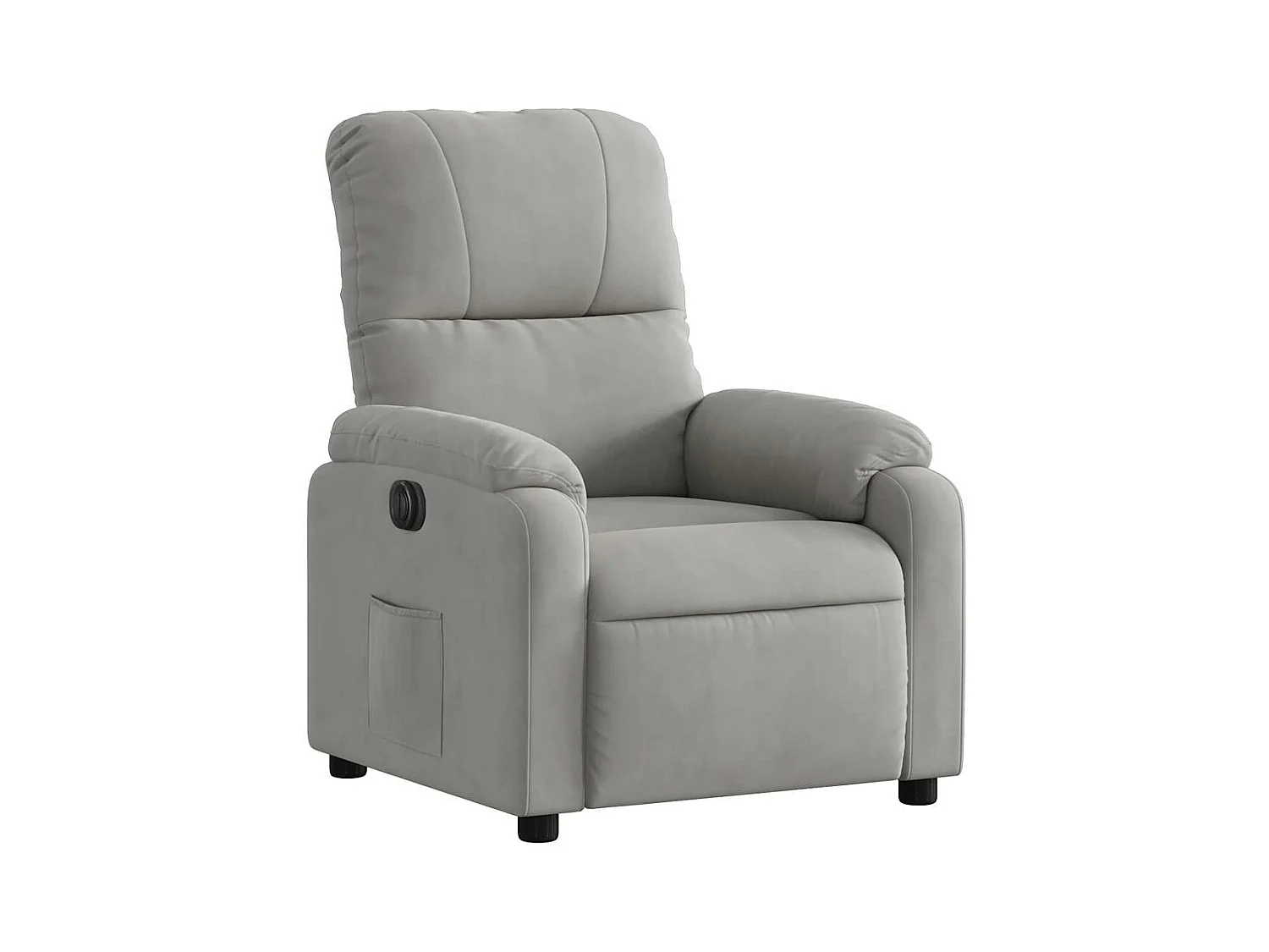 Sillón de relax | Silla | Sillón reclinable eléctrico tela de microfibra gris claro SHL7386