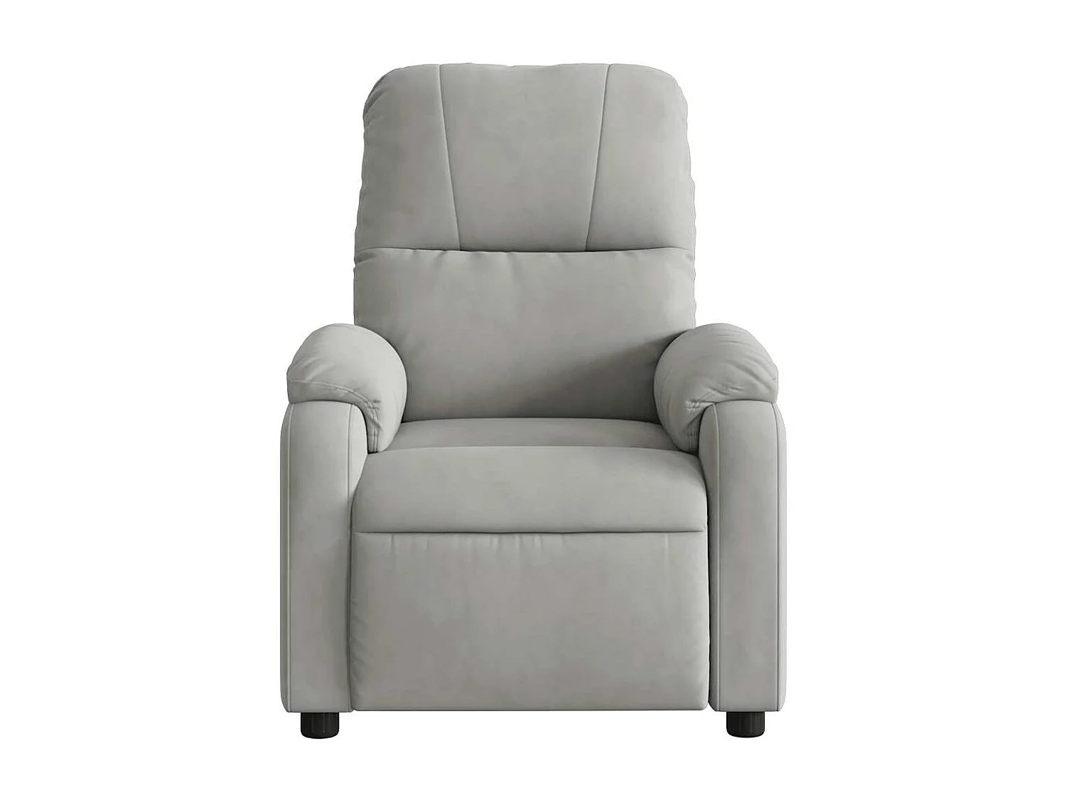 Relaxsessel Elektrisch | Lounge Sessel indoor Hellgrau Mikrofasergewebe SHL57353