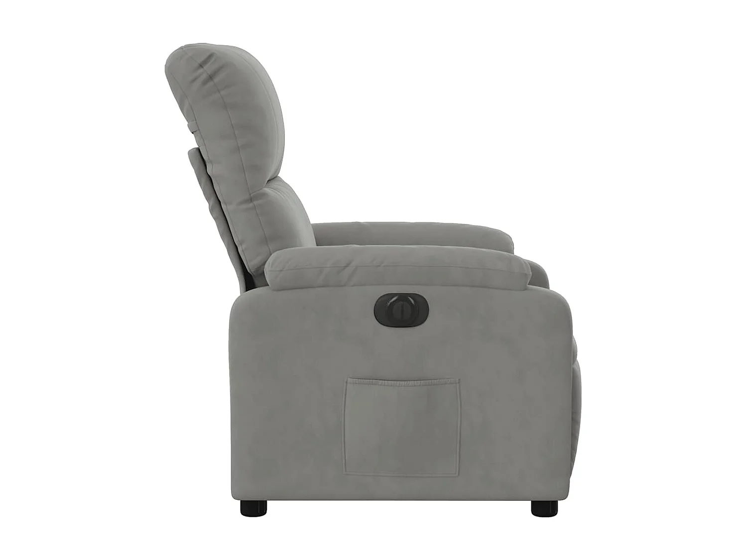 Relaxsessel Elektrisch | Lounge Sessel indoor Hellgrau Mikrofasergewebe SHL57353