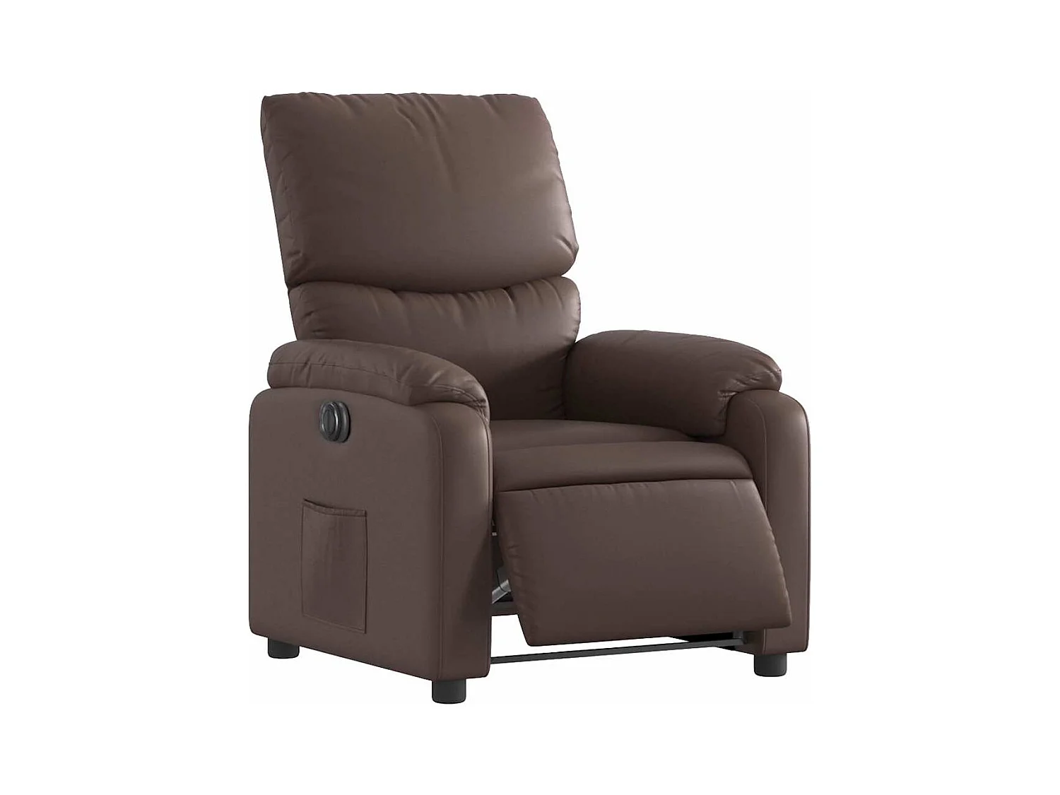 Fauteuil inclinable électrique-Chaise de relax-Fauteuil salon Marron Similicuir SHL1353