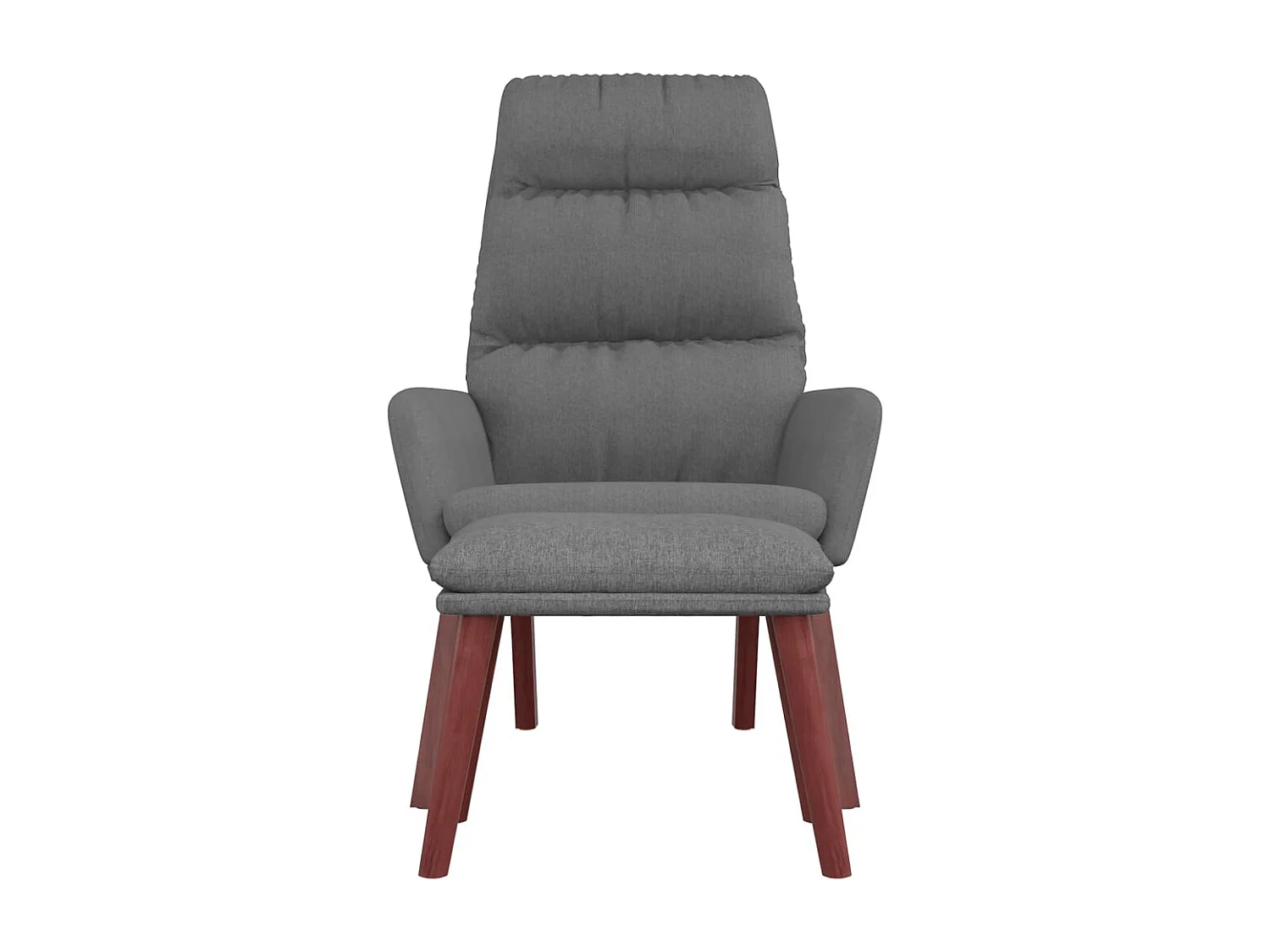 Chaise de relaxation moderne avec tabouret-Fauteuil de Salon Gris clair Tissu SHL3199