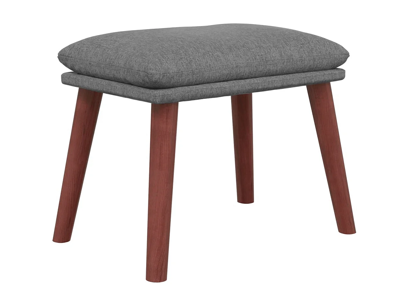Chaise de relaxation moderne avec tabouret-Fauteuil de Salon Gris clair Tissu SHL3199