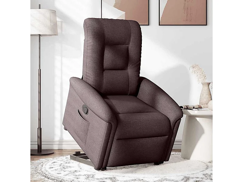 Sillón de relax | Silla | Sillón reclinable elevable tela marrón oscuro SHL2183