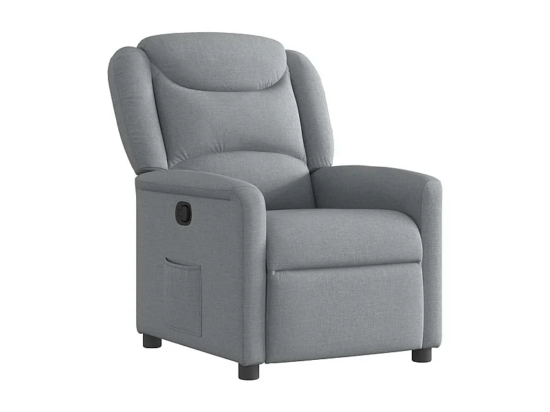 Relaxstoel | Fauteuil verstelbaar stof lichtgrijs