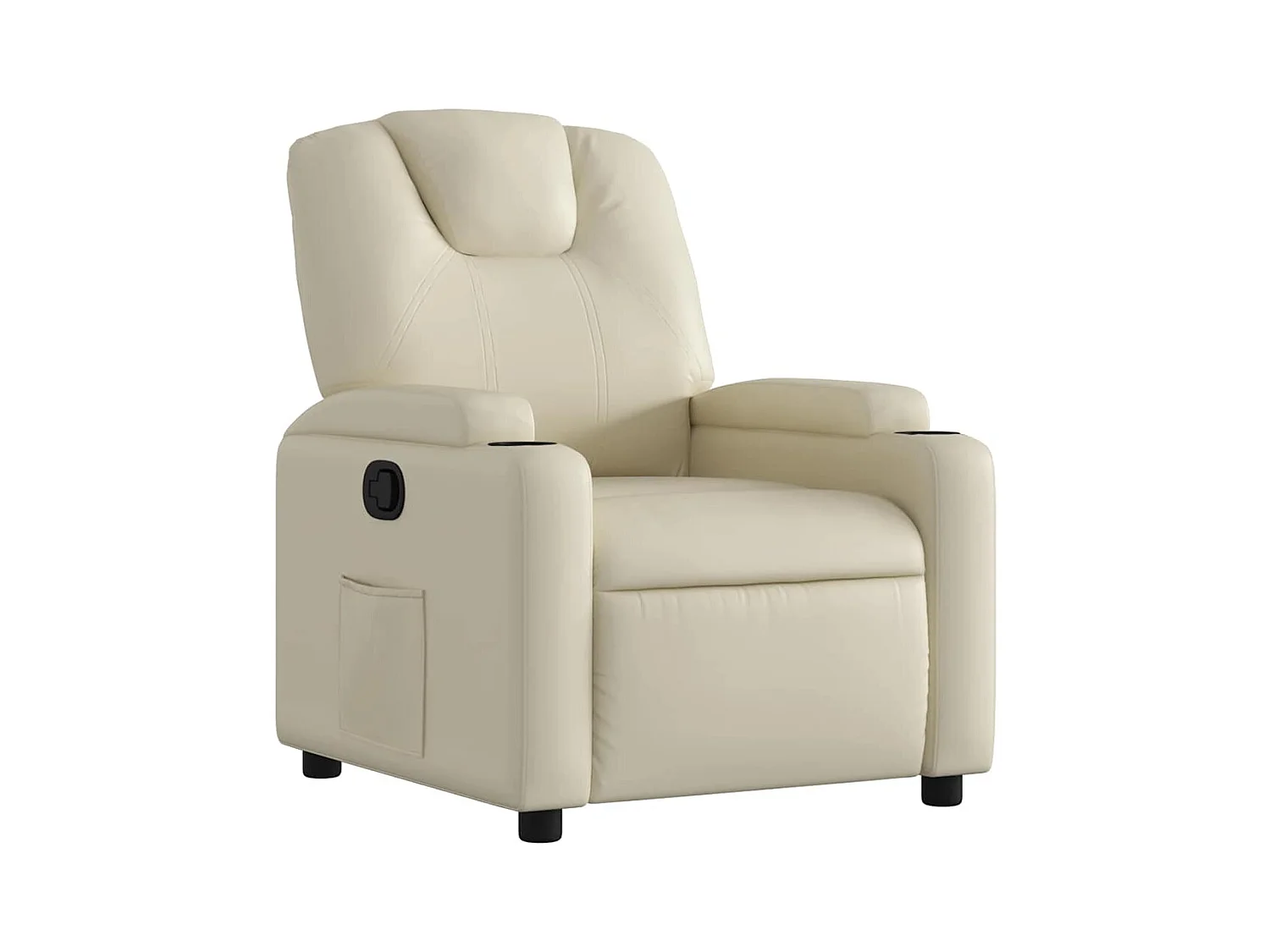 Sillón de relax | Sillón reclinable de cuero sintético crema SHL5201