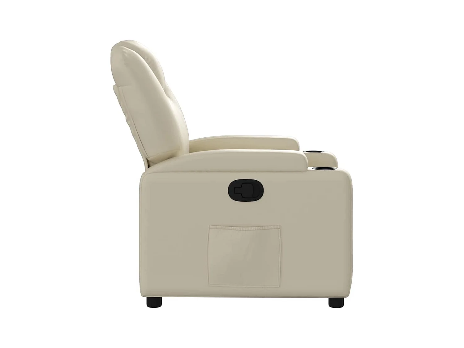 Sillón de relax | Sillón reclinable de cuero sintético crema SHL5201