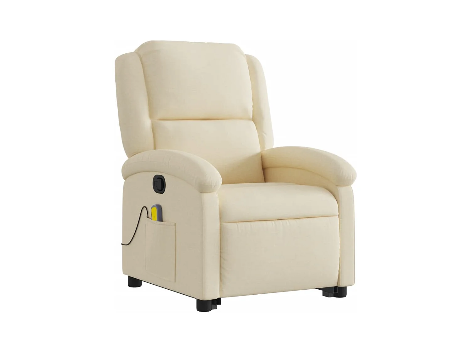 Silla de masaje reclinable de pie de tela color crema SHL4462