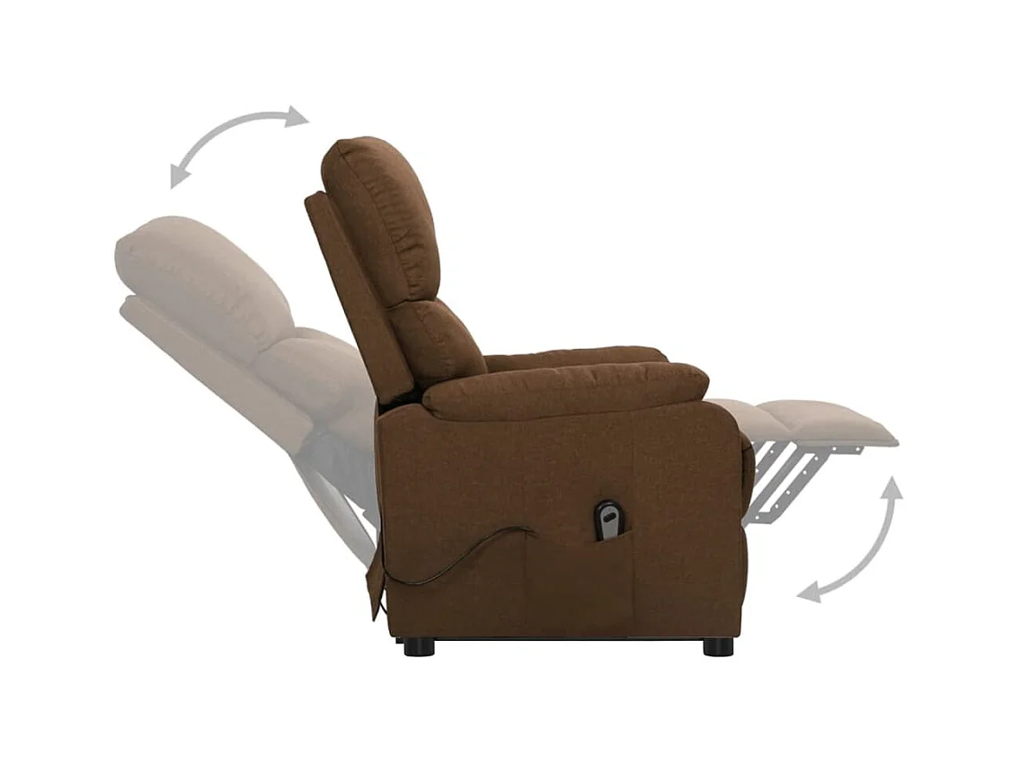 Silla de relax | Sillón elevable tela marrón SHL2131