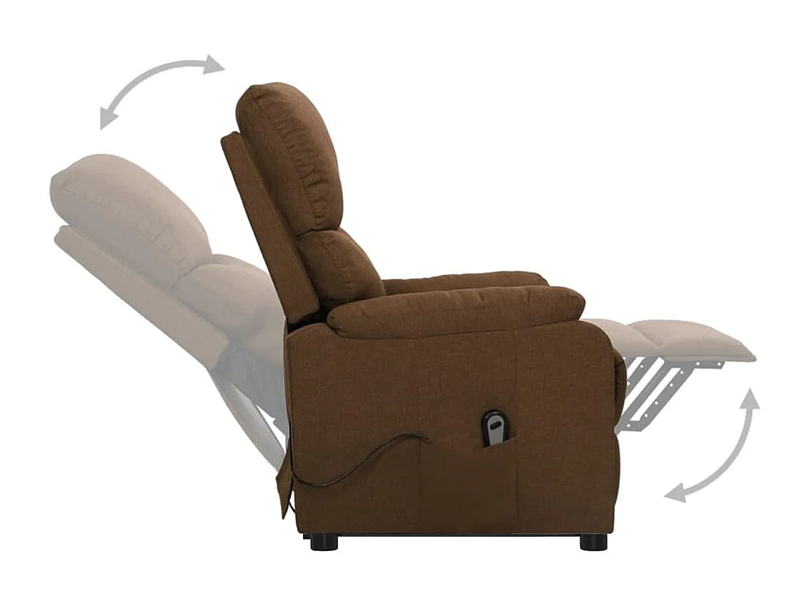 Silla de relax | Sillón elevable tela marrón SHL2131