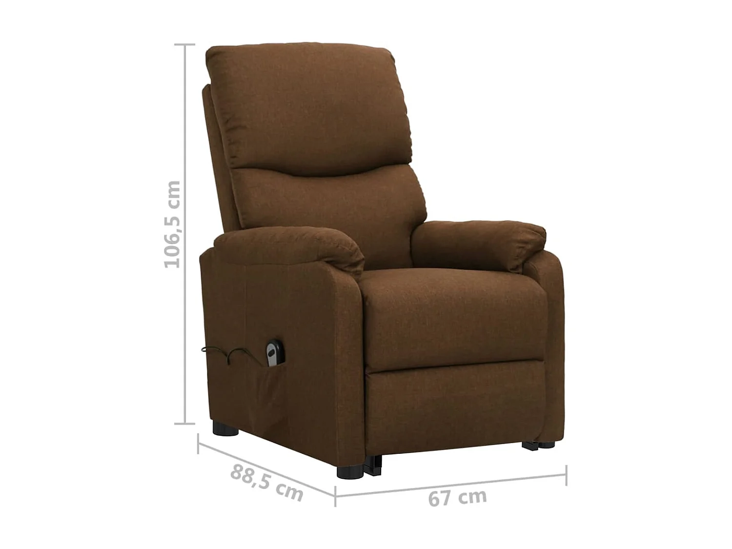 Silla de relax | Sillón elevable tela marrón SHL2131