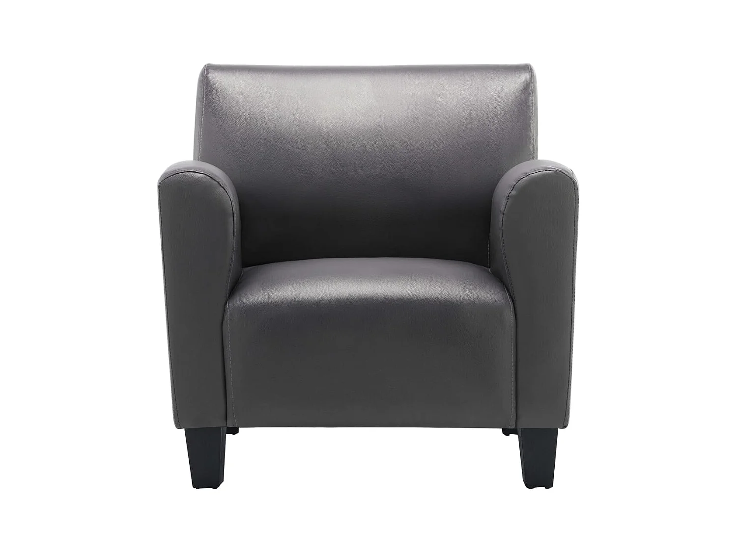 Sillón | Silla de cuero sintético gris SHL4929