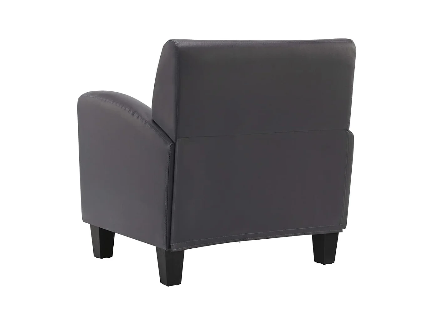 Sillón | Silla de cuero sintético gris SHL4929