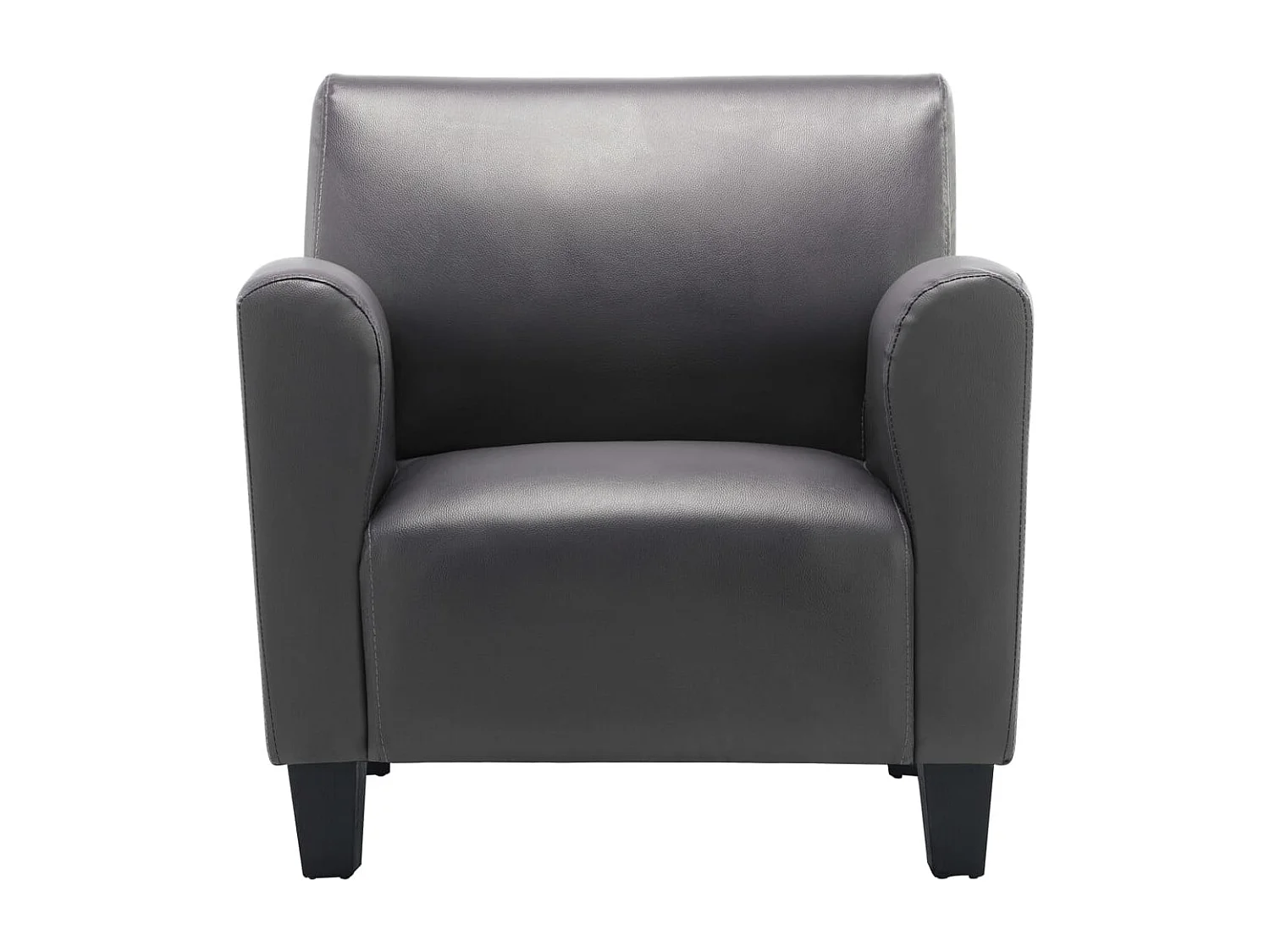 Fauteuil de salon-Chaise de Canapé gris similicuir SHL3388
