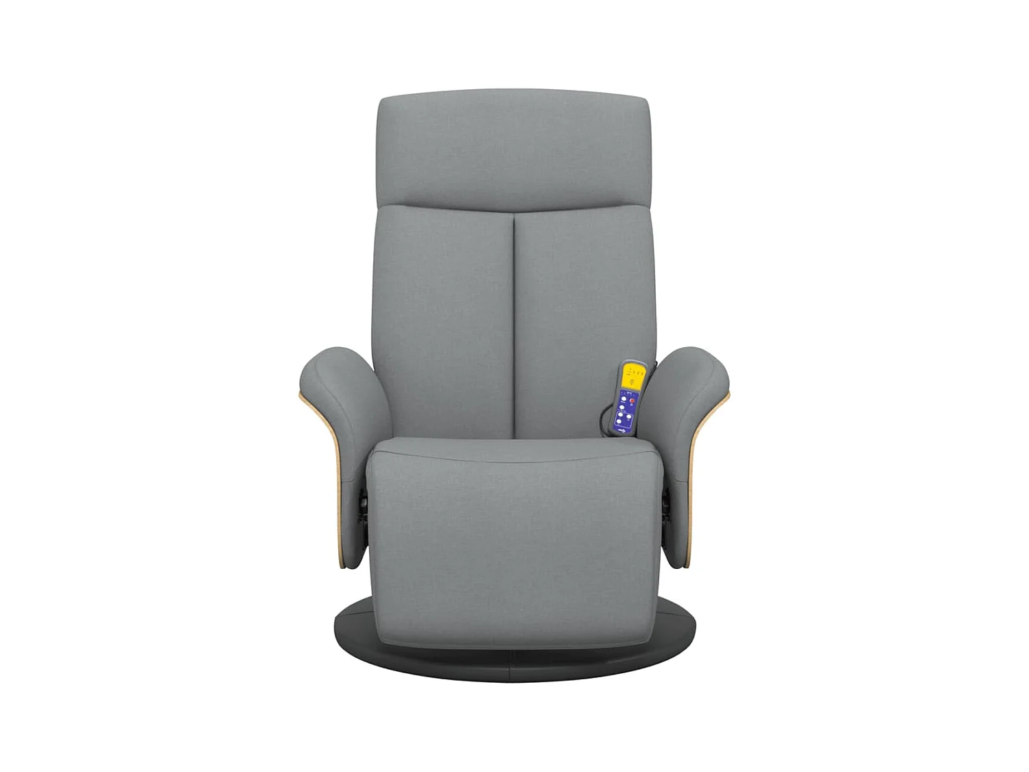 Sillón de relax | Sillón reclinable de masaje con reposapiés tela gris claro SHL8600