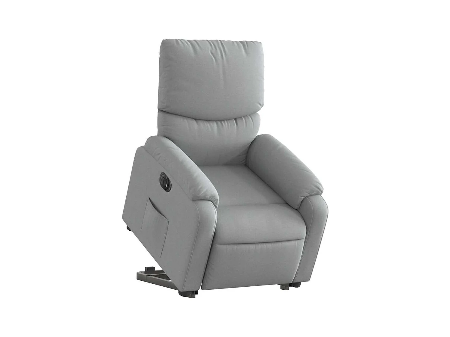 Silla de relax | Sillón eléctrico reclinable elevable de tela gris claro SHL5452