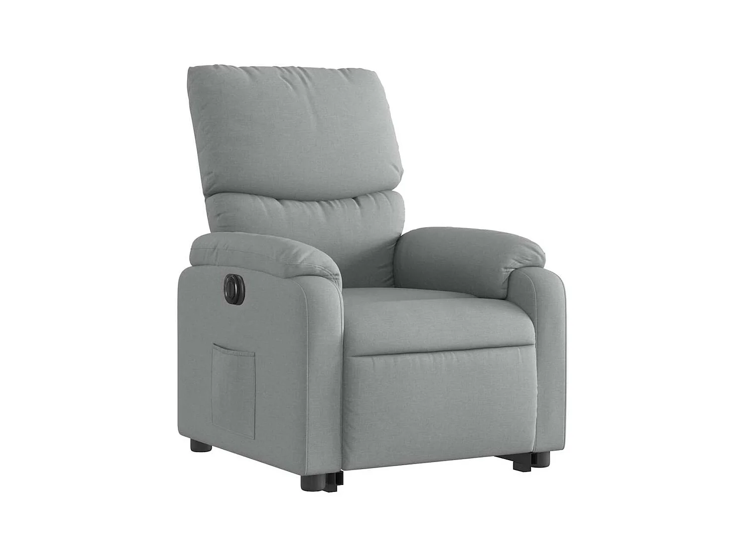 Silla de relax | Sillón eléctrico reclinable elevable de tela gris claro SHL5452