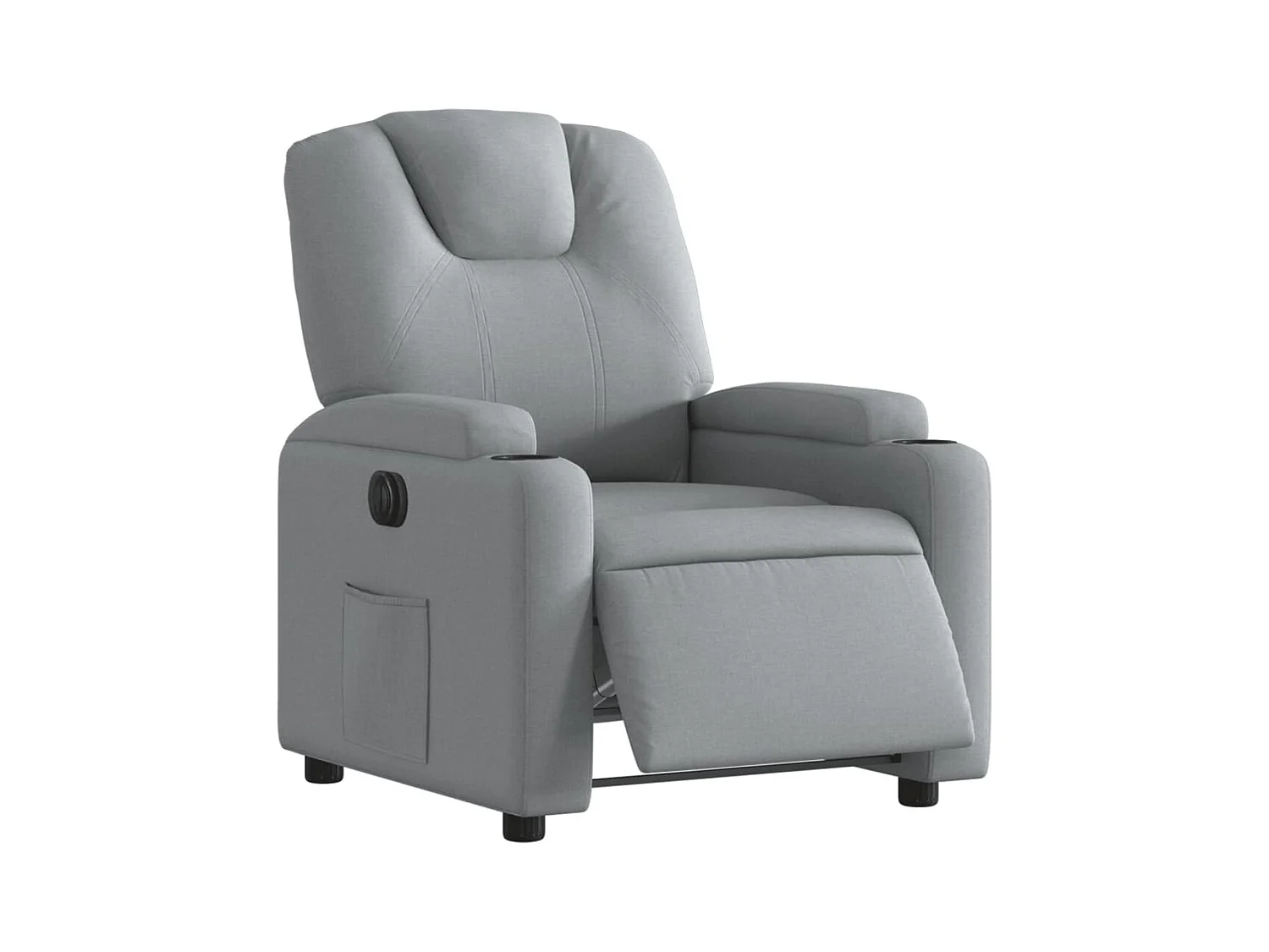 Fauteuil inclinable électrique-Chaise de relax-Fauteuil salon Gris clair Tissu SHL2904