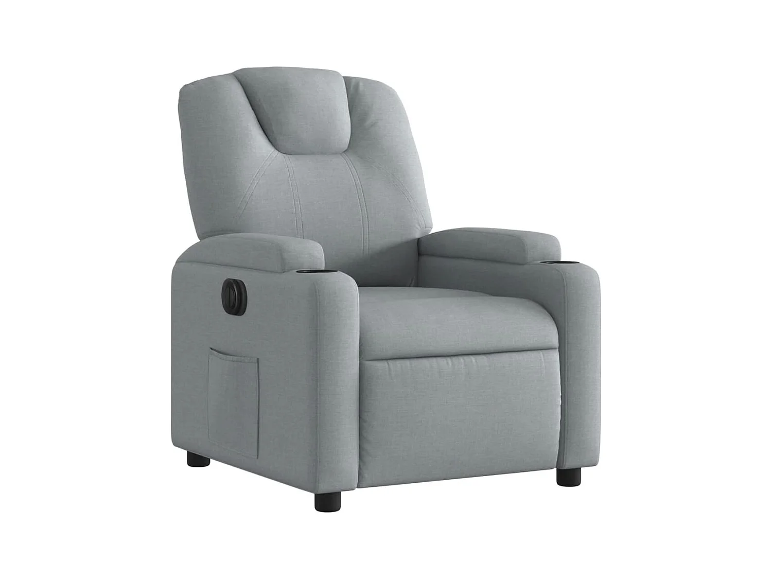 Fauteuil inclinable électrique-Chaise de relax-Fauteuil salon Gris clair Tissu SHL2904