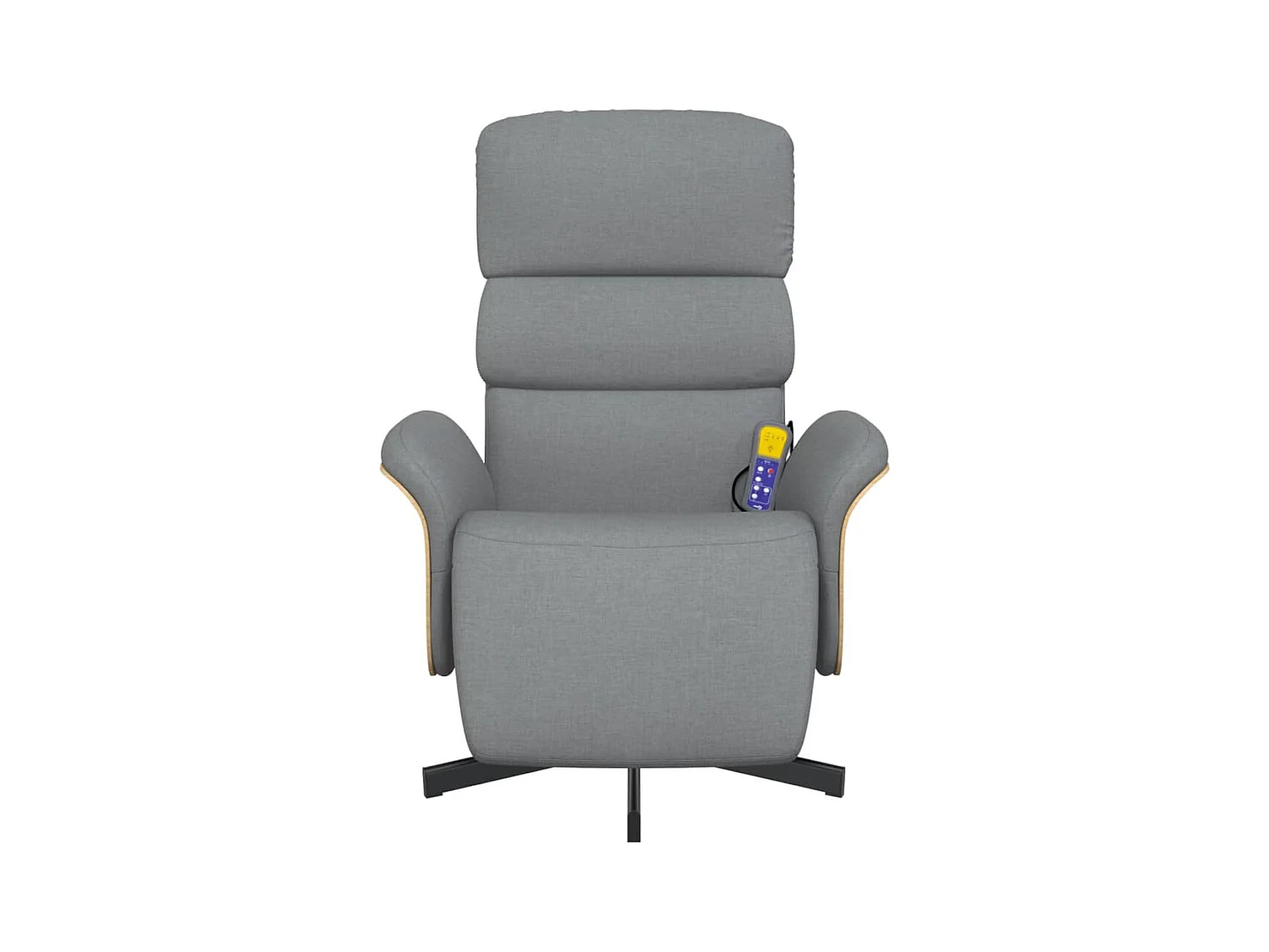 Sillón de relax | Sillón reclinable de masaje con reposapiés tela gris claro SHL3239