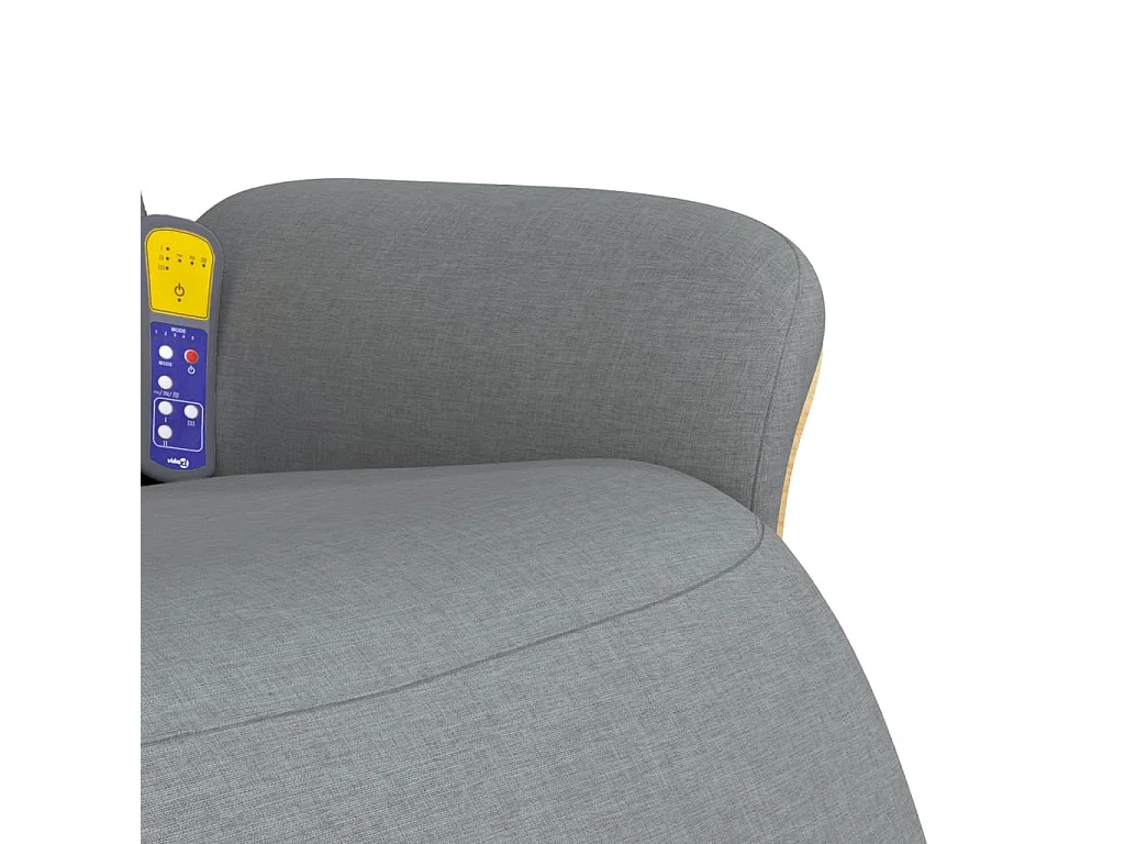 Sillón de relax | Sillón reclinable de masaje con reposapiés tela gris claro SHL3239