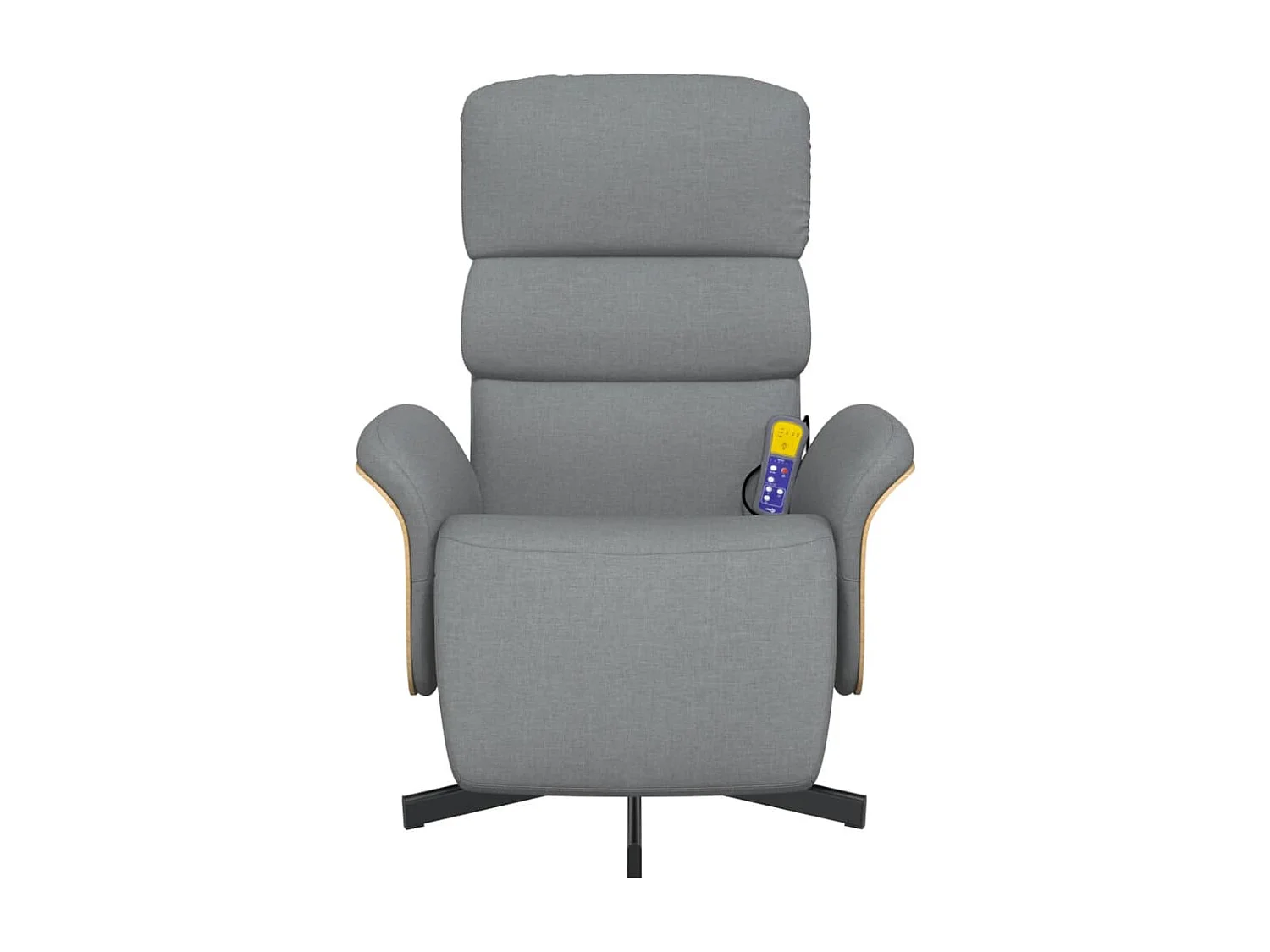 Massagesessel | Relaxsessel mit Fußteil Hellgrau Stoff SHL97758