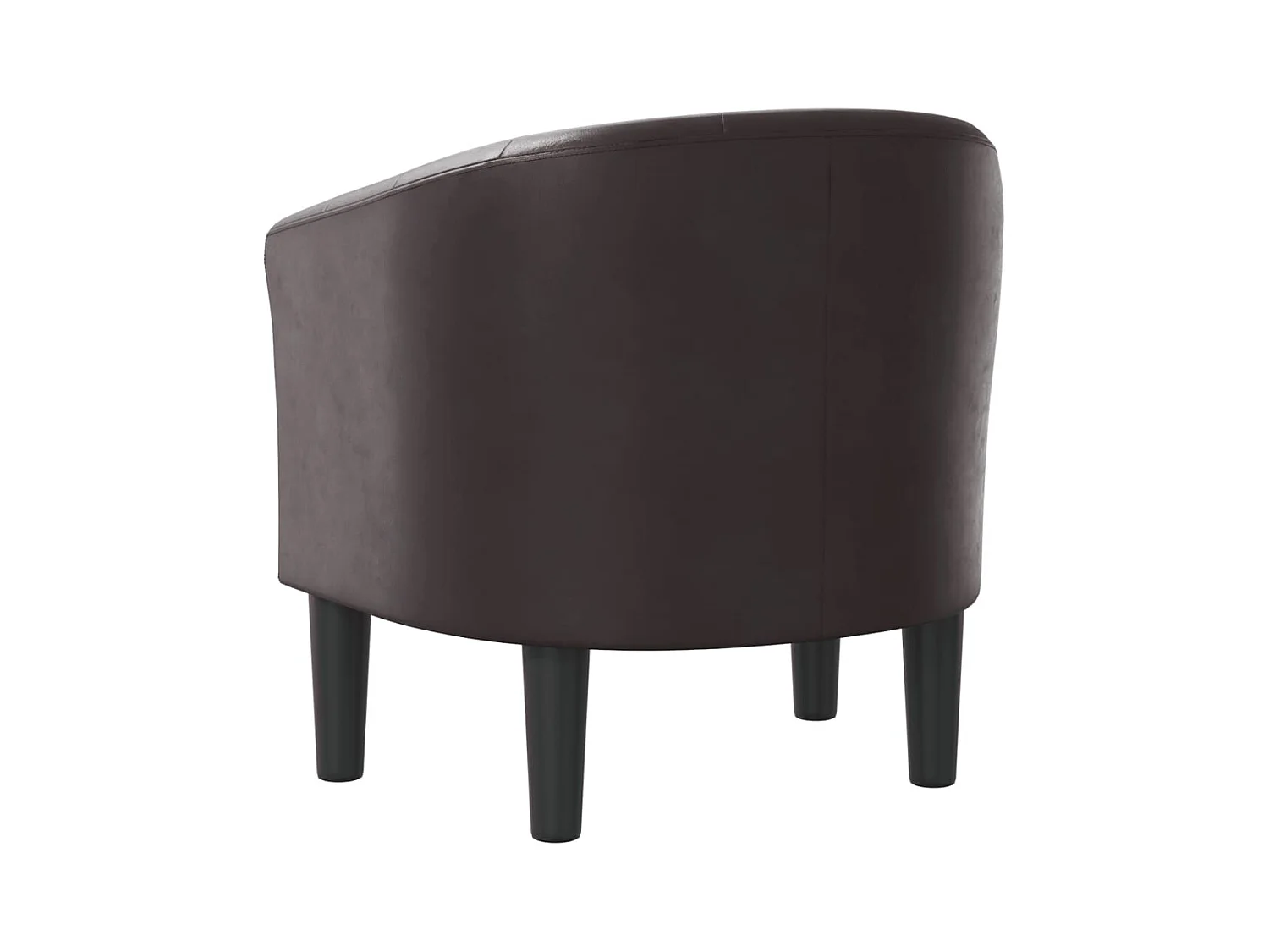 Sillón de salón cuero sintético marrón SHL2381