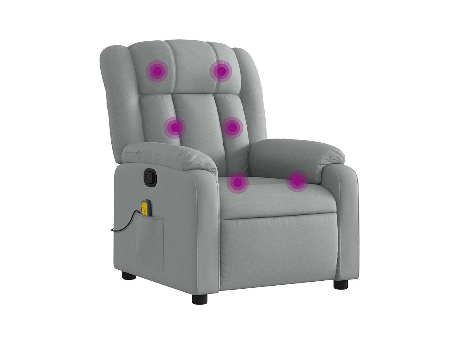 Fauteuil inclinable-Chaise de relax-Fauteuil de Massage Gris clair Tissu SHL2903