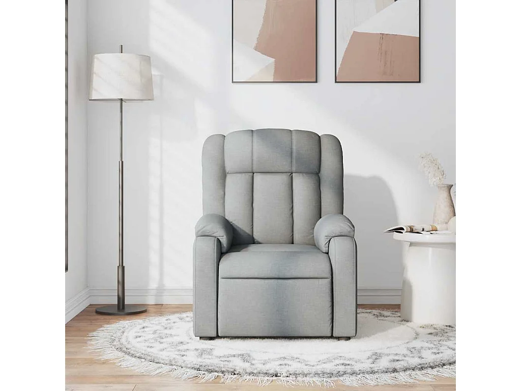 Relaxsessel | Massagesessel Hellgrau Stoff SHL18050