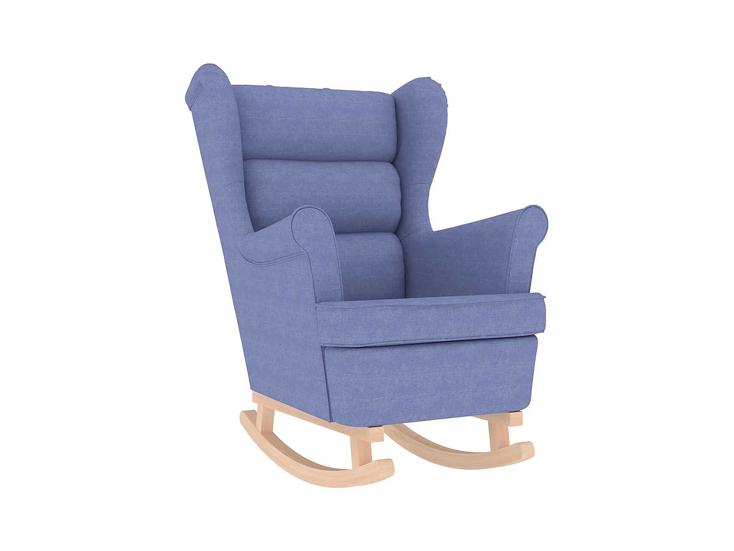 Fauteuil Salon-Chaise de relax-Fauteuil à Bascule bleu jean 74x90x102 cm tissu SHL4653
